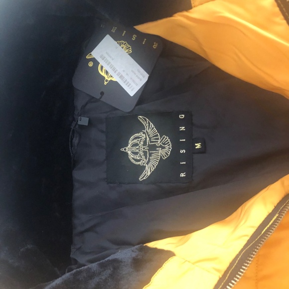 RISING Women Puffer Winter Jacket Orange - Picture 6 of 8